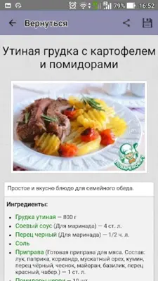 Утка – лучшие рецепты блюд android App screenshot 7